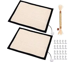 2 Piezas Alfombrilla para Rascar De Sisal Rascador Sofa Gatos Esquinero