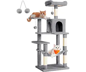 Árbol para Gatos, Altura 143 cm, Torre de Gatos
