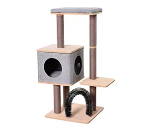 Árbol para Gatos de diseño Minimalista, Torre de Madera para Gatos