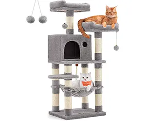 Feandrea Árbol para Gatos de Altura 112 cm, Torre para Gatos