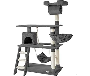 Rascador para Gatos grandes, castillo para gatos de 141cm