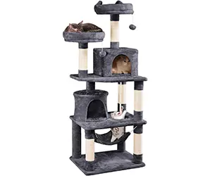 Yaheetech Rascador para Gatos de 158 cm Grande con hamaca