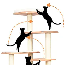 arbol gato madera con muchos niveles
