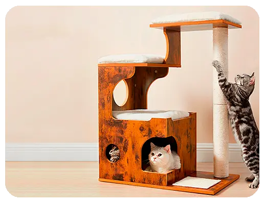 arbol rascador gato madera